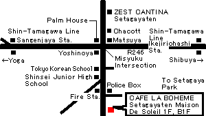 CAFE LA BOHEME-map