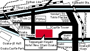 Teppanyaki Keyaki Hotel New Otani Osaka-map