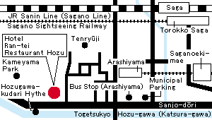 Hotel Arashiyama-tei Restaurant Hozu-map