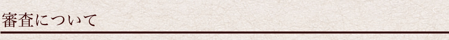 審査について