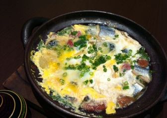 祖母の味を再現 「秋刀魚と焼き茄子の卵とじ」