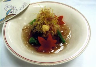 焼き茄子茶巾 ふかひれあん