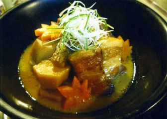 豚角煮風 みそ味いも煮