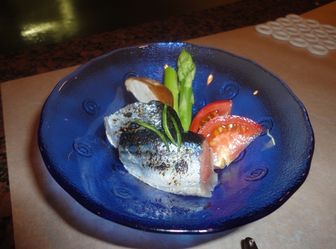 三陸沖サンマ、あぶり〆ユズの香り宮城県産野菜と共に