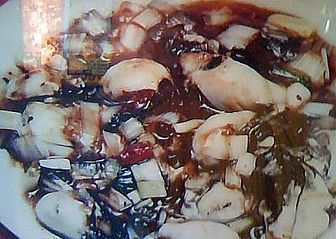 カキと黒豆モロミ炒め