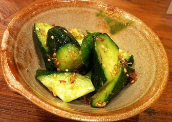 手作りキュウリの漬物
