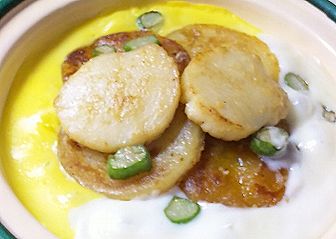 秋を美味しく。もっちりとコーンと帆立
