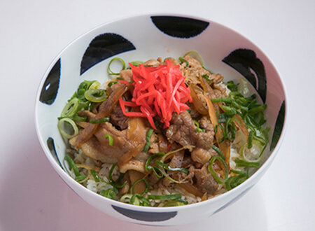 写真：牛豚ごぼう丼